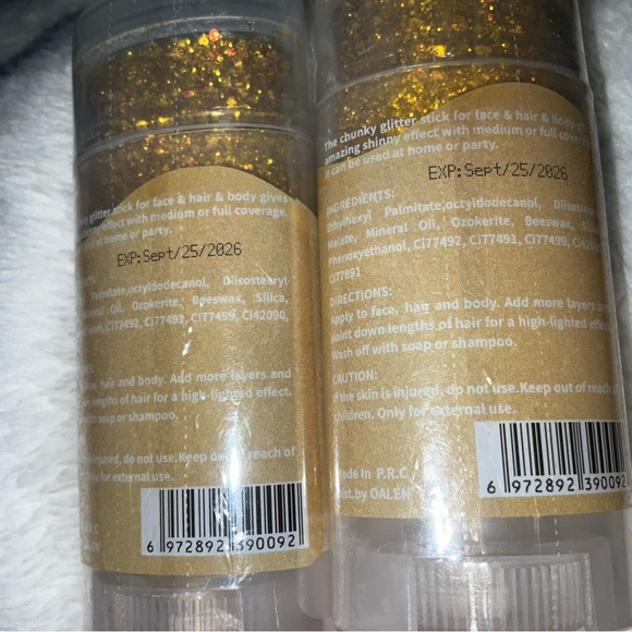 Gold Face Glitter Stick,Sparkling Sequins Holographic Makeup Glitter Stick Set 2 - Picture 8 of 16